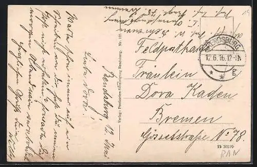 AK Rendsburg, Jungfernstieg mit Blick aufs Wasser