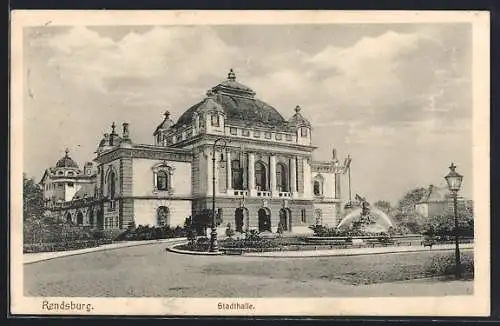 AK Rendsburg, Stadthalle mit Anlage