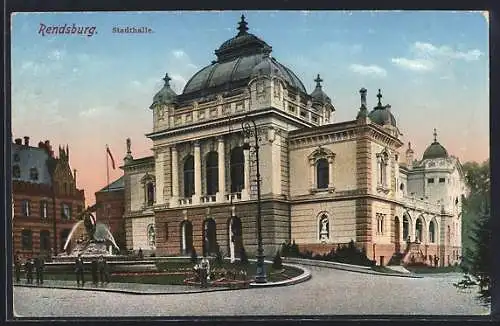 AK Rendsburg, vor der Stadthalle