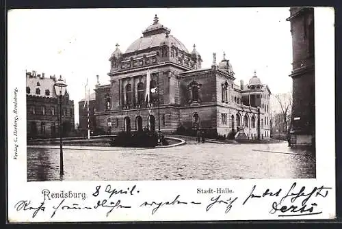 AK Rendsburg, Blick zur Stadthalle