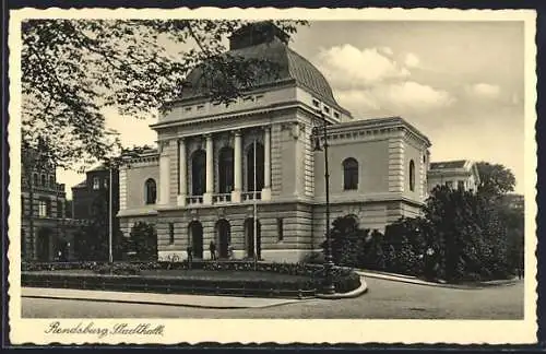 AK Rendsburg, Die Stadthalle, Vorderansicht