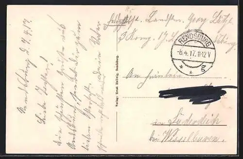 AK Rendsburg, Kindergarten mit Kriegerdenkmal 1870 /71