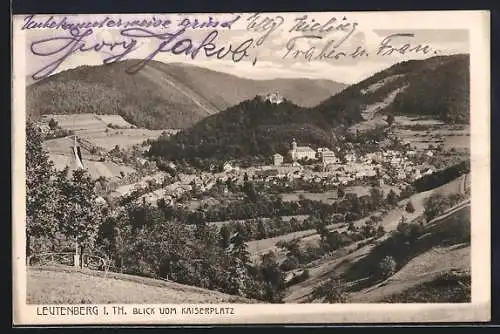 AK Leutenberg / Thüringen, Blick vom Kaiserplatz