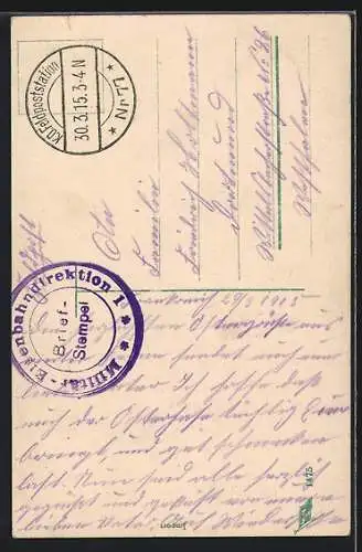 AK Soldaten in Uniform, Singende Engel, Ostergruss