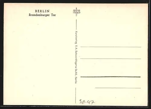 AK Berlin, Autos fahren durch das Brandenburger Tor