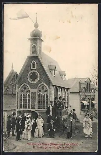 AK Bruxelles, Exposition, Village des Nains, Un mariage au village des Nains, Liliputaner