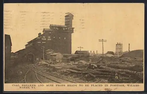 AK Wilkes-Barre, PA, Coal Breaker and Mine Props