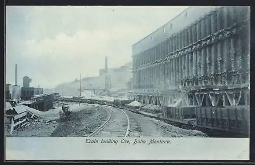 AK Butte, MT, Train loading Ore