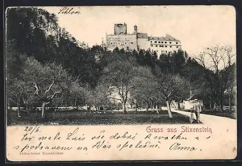 AK Ternitz /N.-Oe., Blick zum Schloss Stixenstein