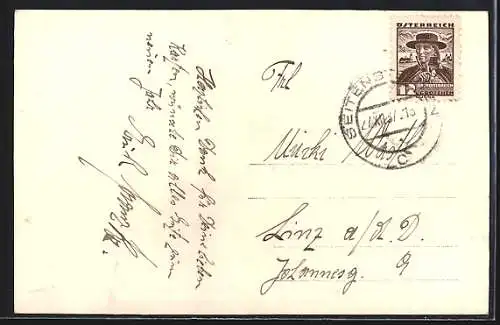 AK Seitenstetten /N.-Oe., Ortsansicht mit Rastberg