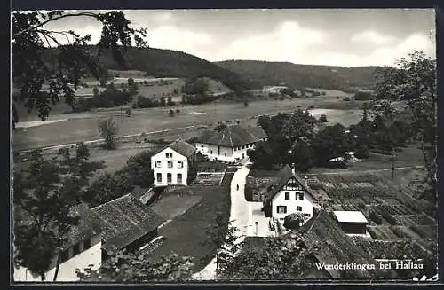 AK Hallau, Wunderklingen von einen Berg aus