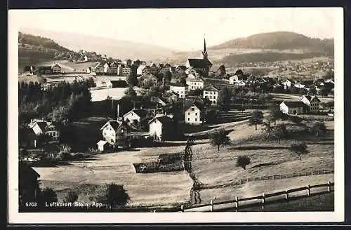 AK Stein, Ortsansicht von einen Berg aus