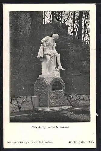 AK Weimar / Thür., Shakespeare-Denkmal