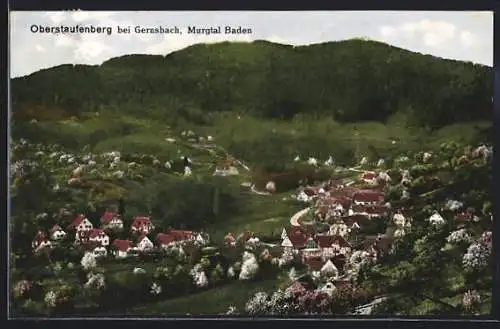 AK Oberstaufenberg bei Gernsbach, Teilansicht aus der Vogelschau