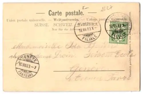 Relief-AK Winterthur, Partie am Stadthaus