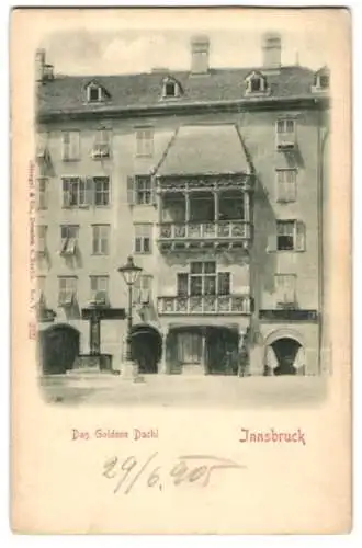 Relief-AK Innsbruck, Das Goldene Dachl