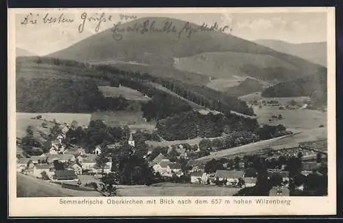 AK Oberkirchen / Sauerland, Gesamtansicht mit Wilzenberg