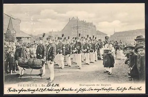 AK Freiberg i. Sa., Streittagparade der Bergleute