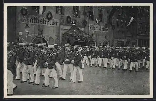 AK Freiberg /Sachsen, Letzte grosse Bergparade am 6. April 1905, Bergzimmerlinge