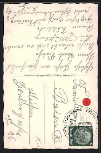AK Freiberg /Sachsen, Bergmann im Habit mit geschulterter Barte