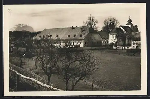 AK Lindach, Blick auf Schloss und Kirche