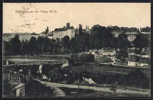 AK Karlstein an der Thaya, Teilansicht mit Schloss