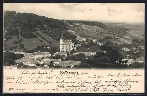 AK Kalksburg, Ortsansicht aus der Vogelschau