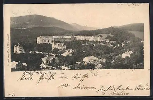 AK Wien, Kalksburg, Totale aus der Vogelschau