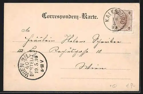 AK Wien, Kalksburg, Totale aus der Vogelschau