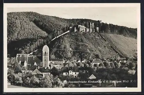 AK Kirchschlag i. d. buckligen Welt, Teilansicht mit Burg
