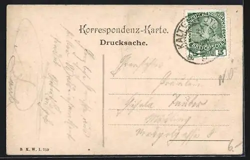 AK Kaltenleutgeben, Ortsansicht mit Kirche