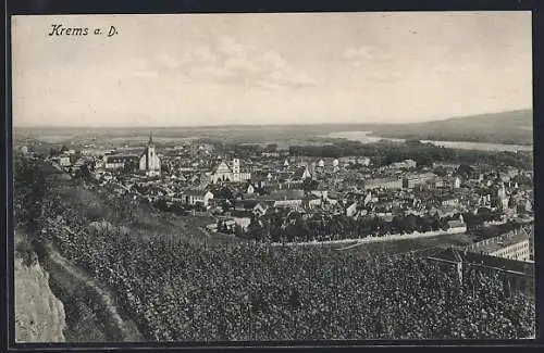 AK Krems a. D., Teilansicht mit Kirche