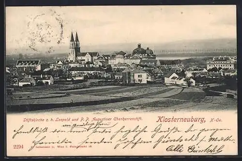 AK Klosterneuburg /N.-Oe., Stiftskirche zum heiligen Leopold und P. P. Augustiner Chorherrenstift