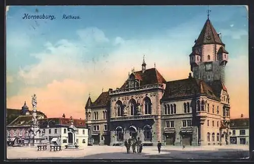 AK Korneuburg, Rathaus mit Denkmal