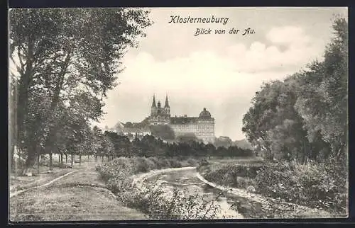 AK Klosterneuburg, Blick von der Au