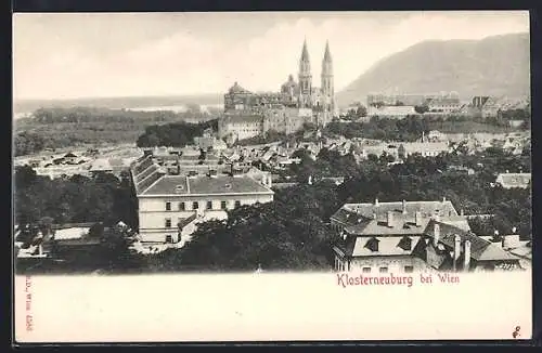 AK Klosterneuburg bei Wien, Teilansicht aus der Vogelschau