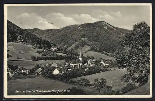 AK Ramsau bei Hainfeld, Teilansicht mit Kirche