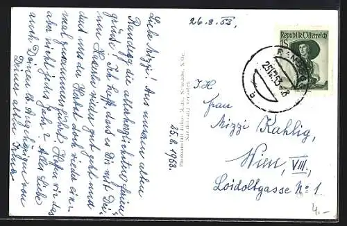 AK Randegg, Teilansicht mit Kirche