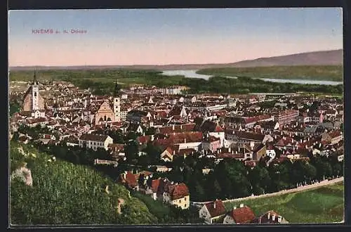 AK Krems a. d. Donau, Teilansicht mit Kirche