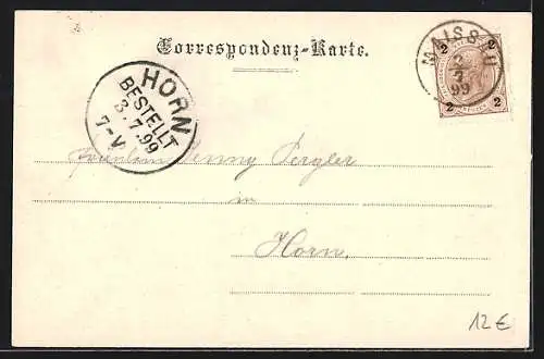 AK Maissau, Teilansicht mit Schloss