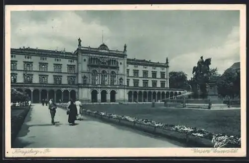 AK Königsberg, Partie an der Universität