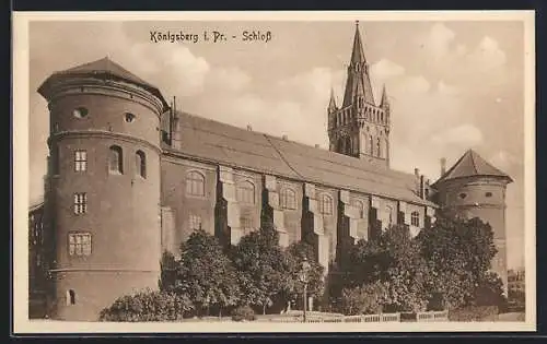 AK Königsberg i. Pr., Blick auf das Schloss