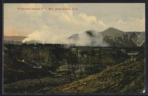 AK Mangaweka /N. I., The Viaduct, Main Trunk Railway