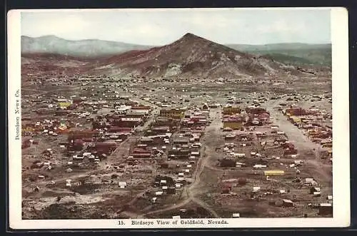 AK Goldfield, NV, Birdseye View of the town