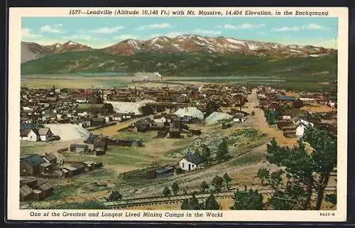 AK Leadville, CO, General View with Mt. Massive