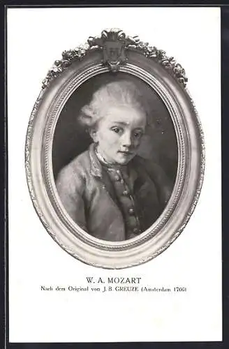 AK Kinderporträt W. A. Mozarts um 1766