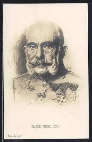 AK Kaiser Franz Josef I. von Österreich in Uniform, Porträt