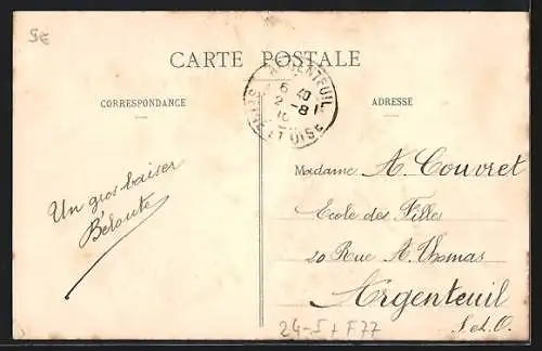 AK Meaux, Inondation Janvier 1910, Avenue de la Republique