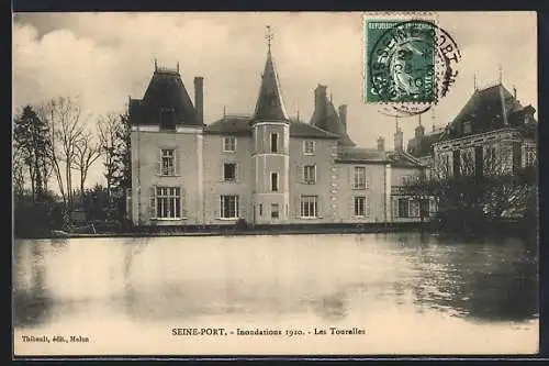 AK Seine-Port, Inondation Janvier 1910, Les Tourelles