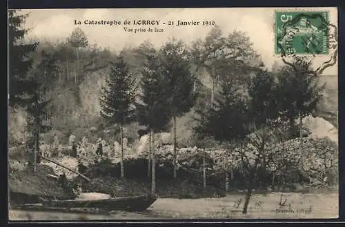 AK Lorroy, Catastrophe, 21 Janvier 1910, Vue prise de face